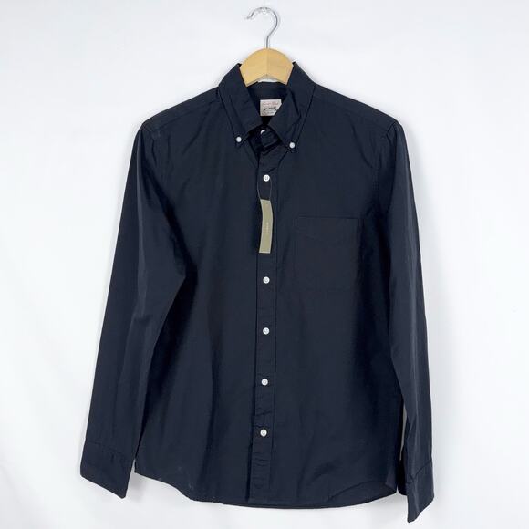 J Crew Men's Secret Wash Cotton Poplin Button Down Shirt Small Black - Picture 2 of 15